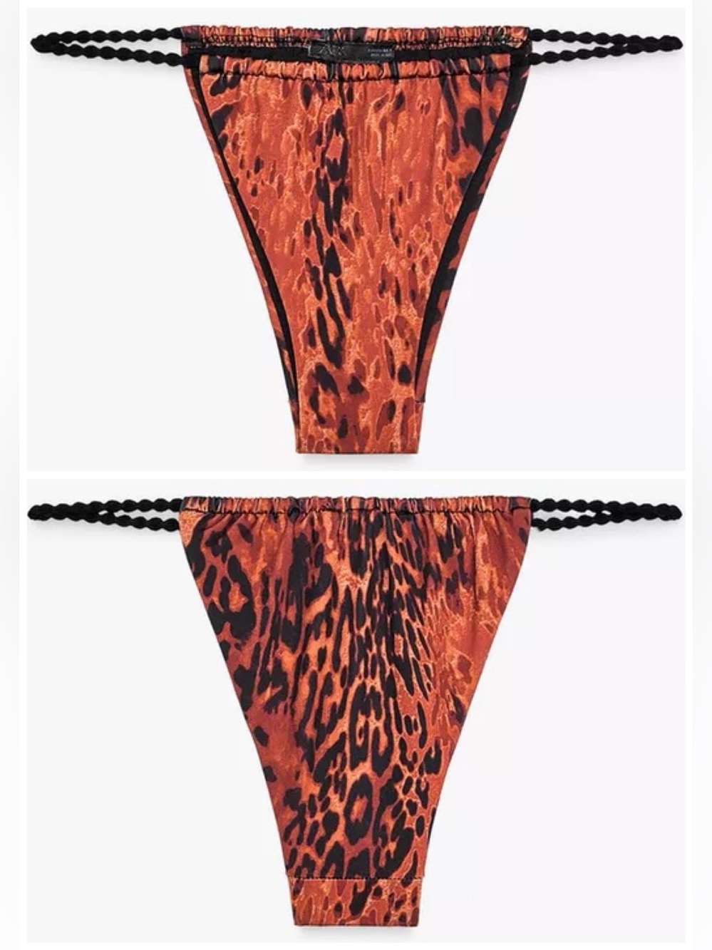 Zara Contrast Print Bikini Bottoms Mobwifecore Bold Statemwnt Size Medium - Picture 3 of 9